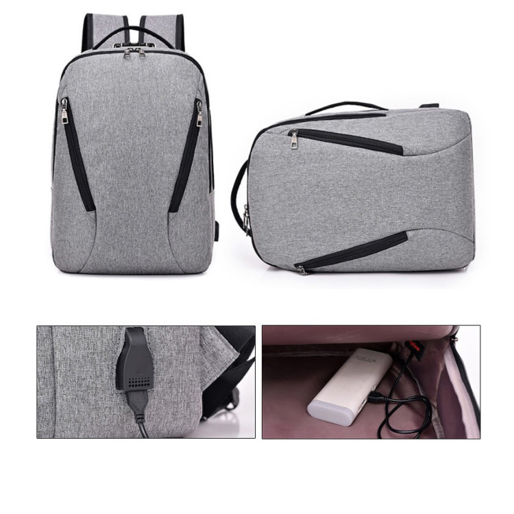 Zaino sportivo intelligente resistente all'acqua con porta di ricarica USB/con blocco password