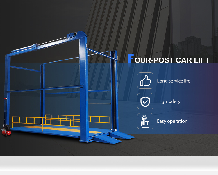 Factory Customized garage car parking lift hydraulic four mast car lift 4 Post Car Lift