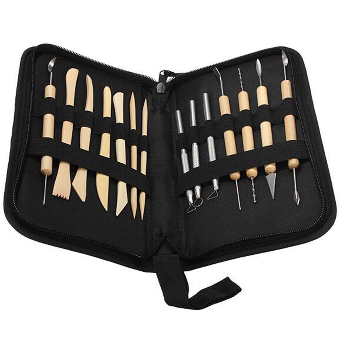 14pcs ceramic art sculpture wooden pottery tools and metal clay tools set