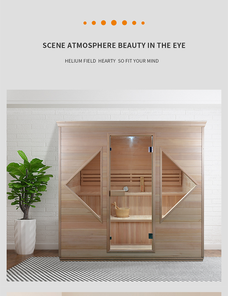 3 person hemlock traditional steam sauna room