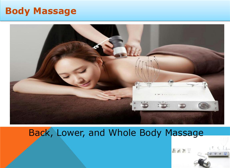 E0428 Handheld Ultrasonic Comfortable Stainless Steel  Electric Head massage Scalp Massager