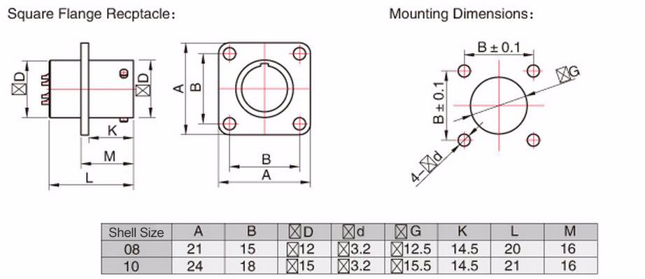 YLH26B10L13K21 13 sockets welding circular connector