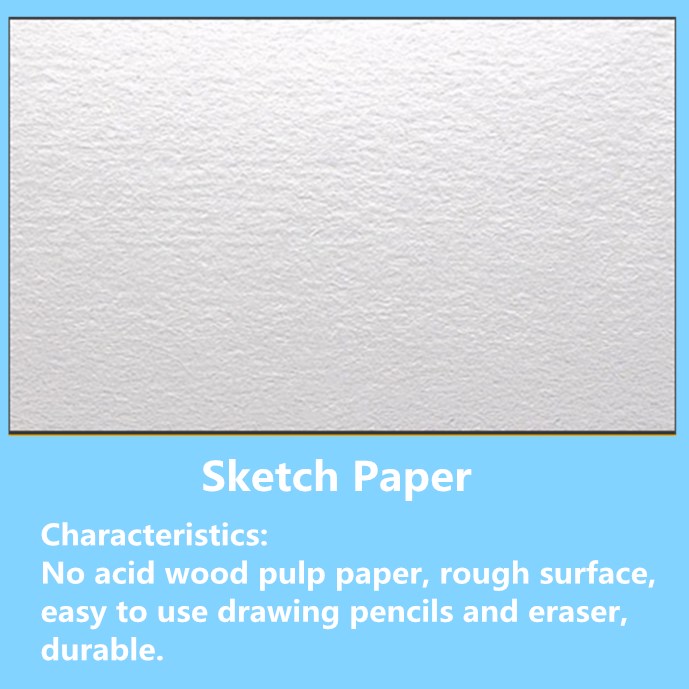 Hot Seller 4K&8K 160gsm Sketch Paper for kids & Adults Painting