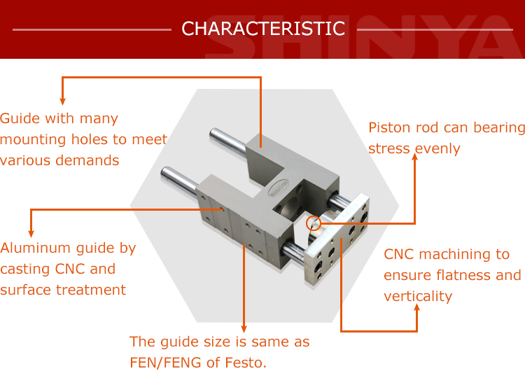 XY-DH Slide Bearing Linear Pneumatic Guided Cylinder