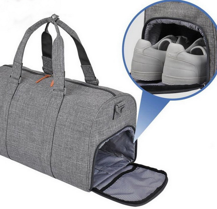 Logo personnalis&eacute; week-end sport sac de sport voyage v&ecirc;tement sac de sport avec compartiment &agrave; chaussures
