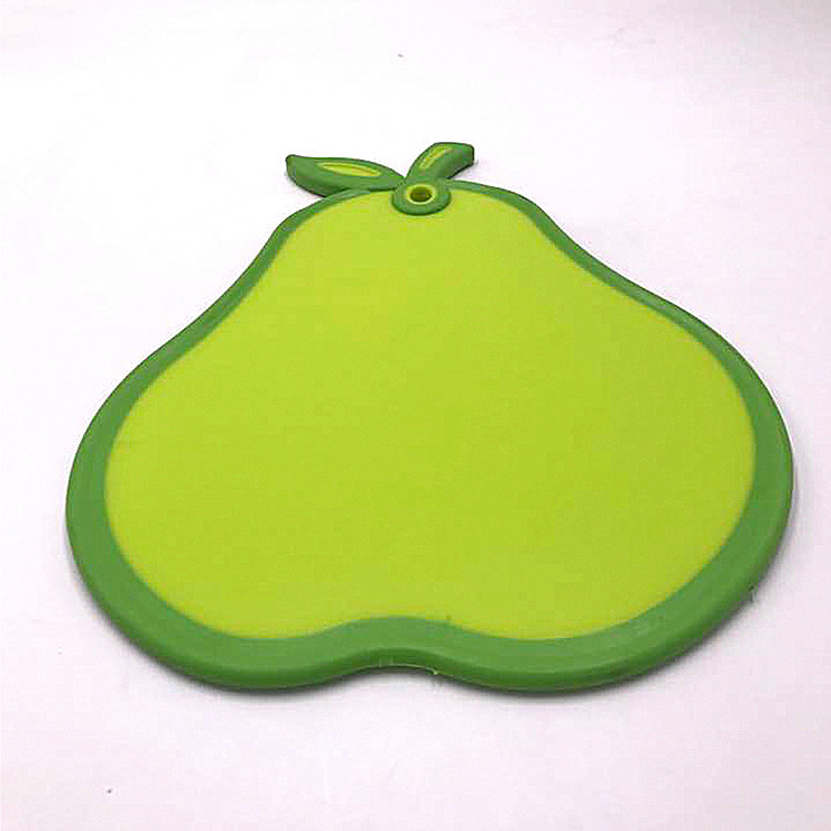 Wholesale pear fruit shape kitchen plastic chopping board cutting board