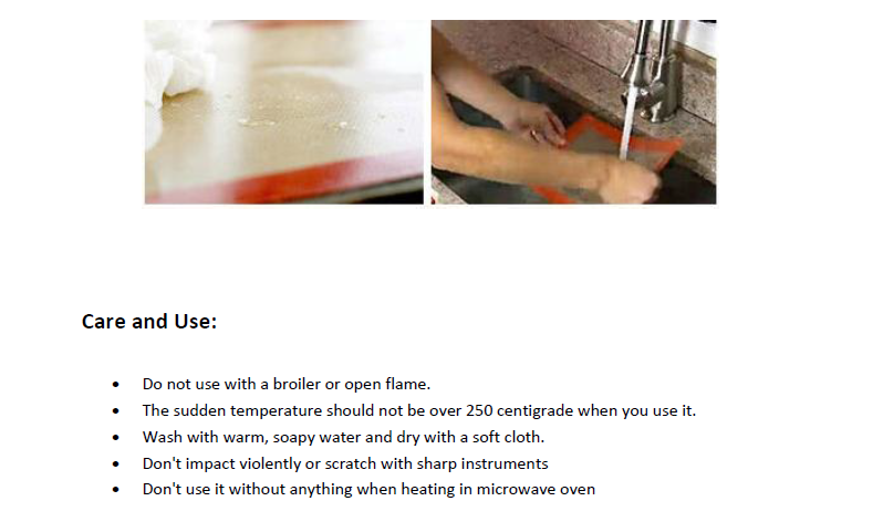 Hot sale heat resistant food grade LFGB Certificate washable silicone baking mat