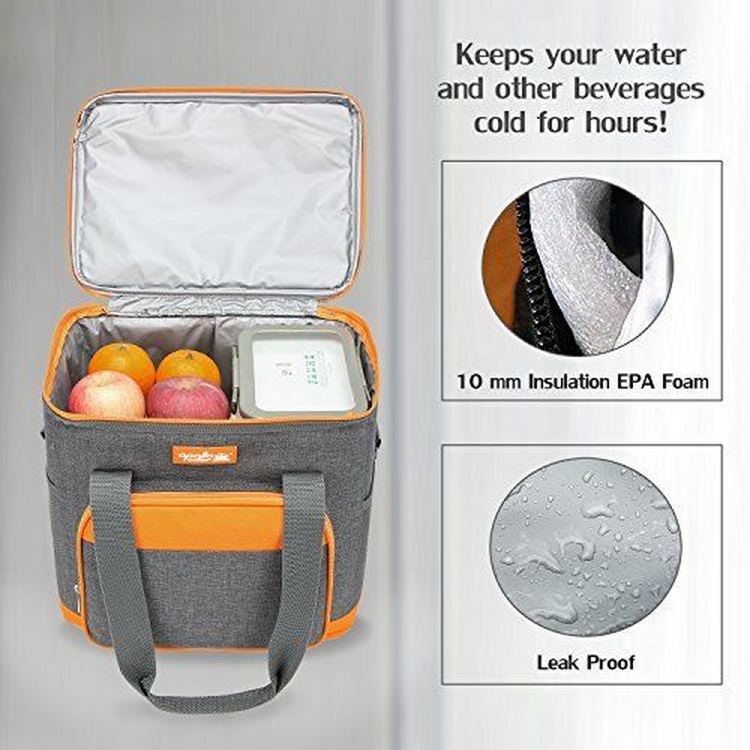 Grande Capacit&eacute; Bo&icirc;te &Agrave; Lunch Sac Isotherme Pique-Nique Doux Refroidisseur Fourre-Tout Pour Hommes Femmes