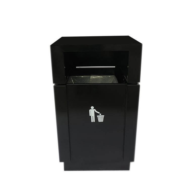 Big Size Ashtray Seperation Metal  Container Waste Recycling Stainless Steel Trash Bin