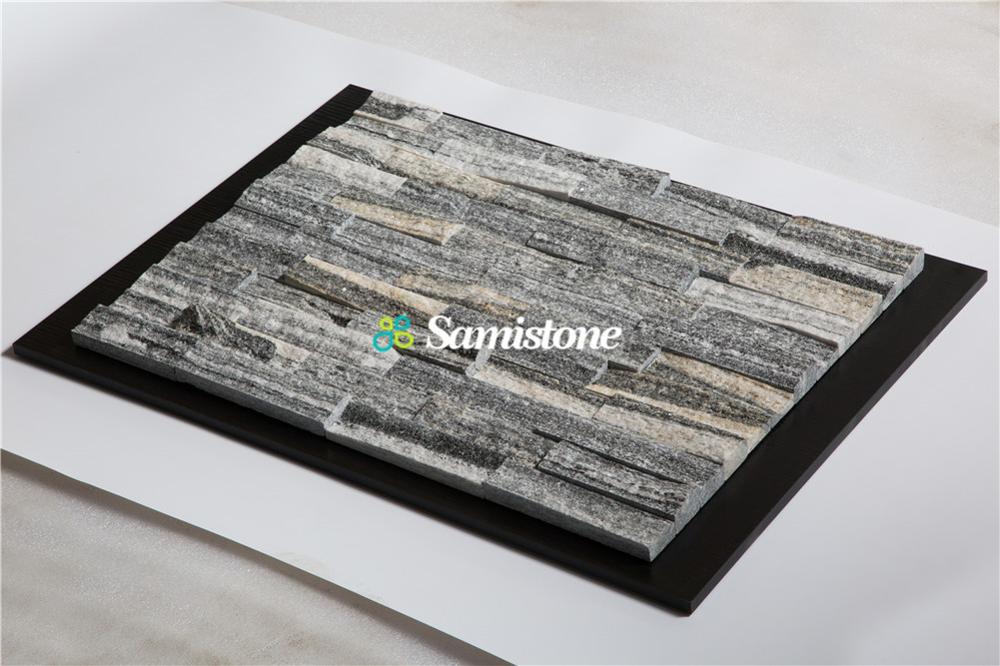 Samistone Cheap Stone Veneer Outdoor Nero Santiago Gray Stone Wall Tile