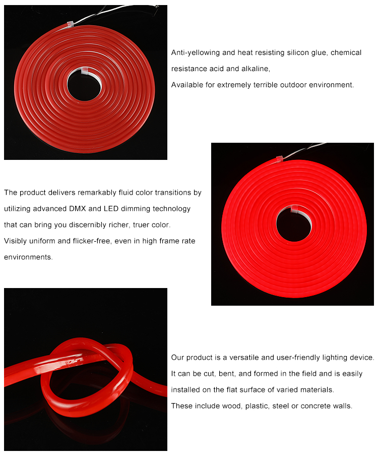 Free Design Slim PVC Material Waterproof LED Neon Wall Light