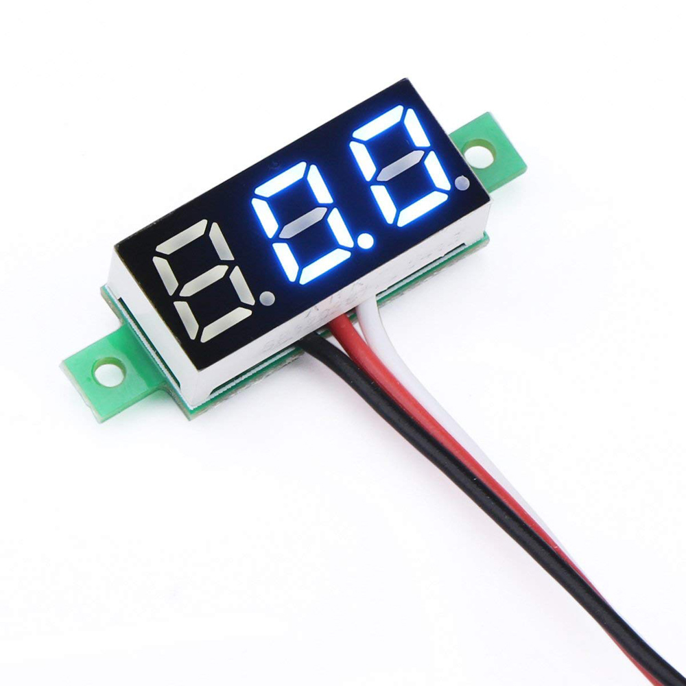 Bracket Motorcycle DC 10-150V Digital Voltmeter LED Display Waterproof Voltage Tester Battery Moniter Gauge With Bracket