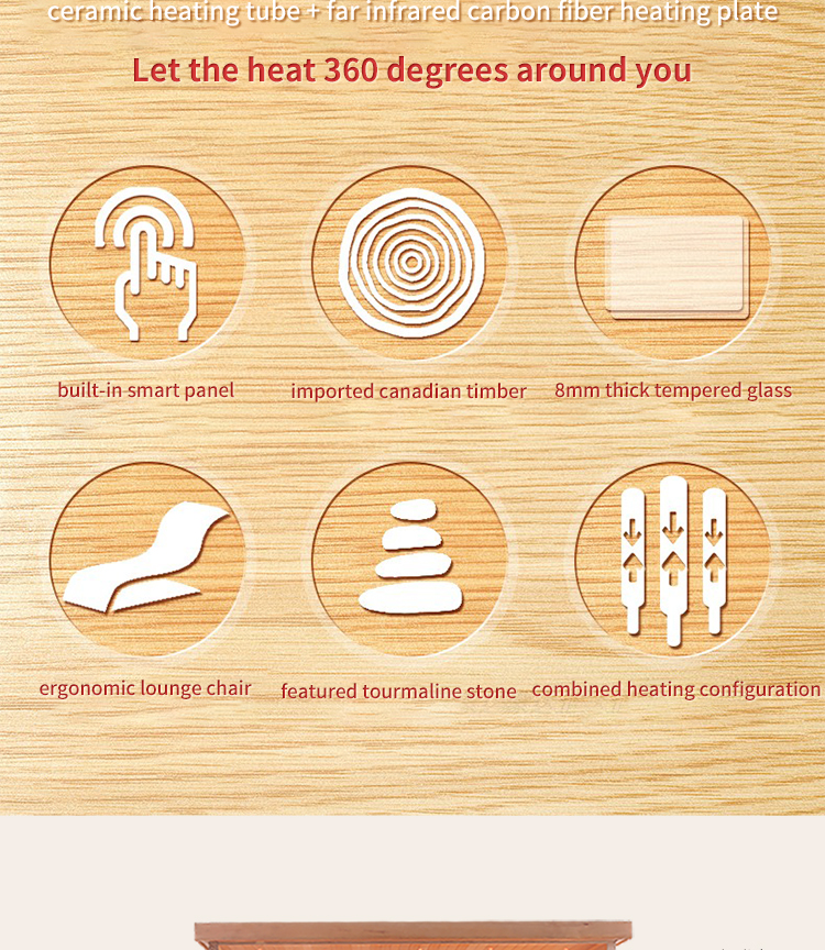 Luxury double lounge far infrared sauna room