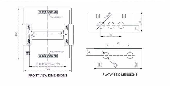 White color and PC material panel 4 way electrical behind wall junction box