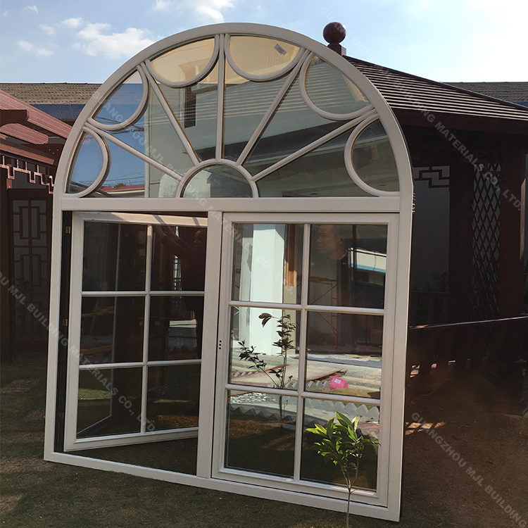 半月窗铝质法式平开窗秋千推顶悬挂式风窗铝质钢化玻璃低瓦上釉