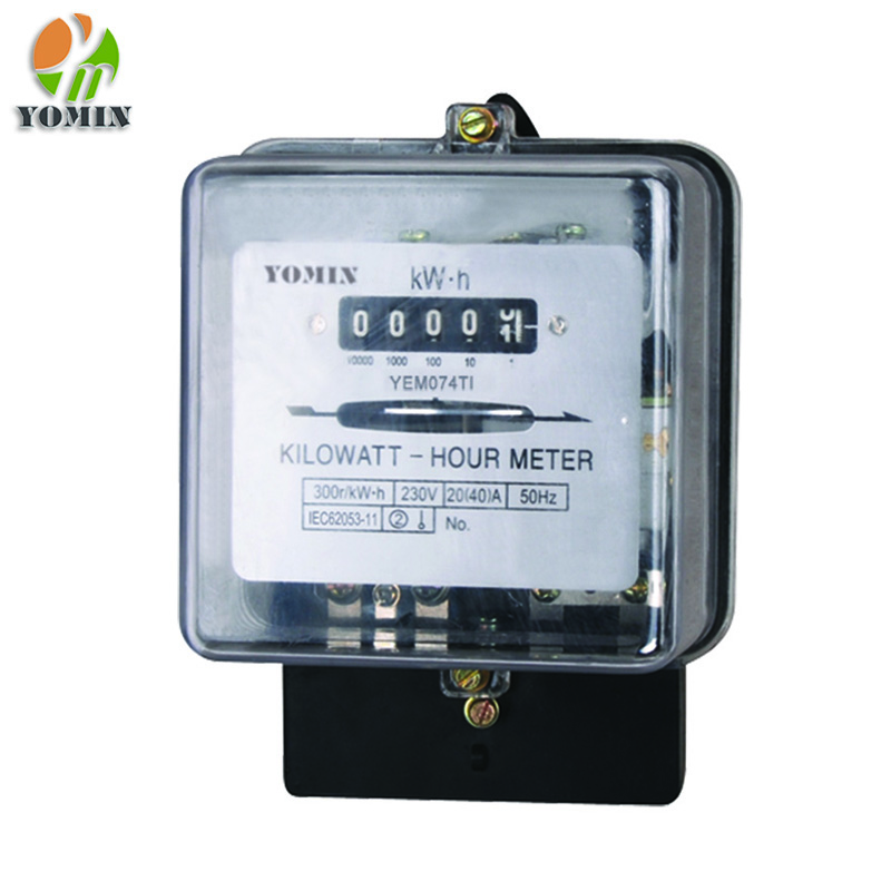 Single phase counter electric kilowatt energy meter
