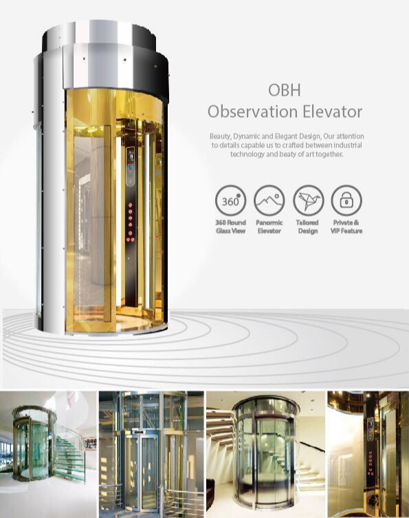Villa Used Panoramic Glass Elevator, Hot Sale Villa Used Round Glass Home Elevator