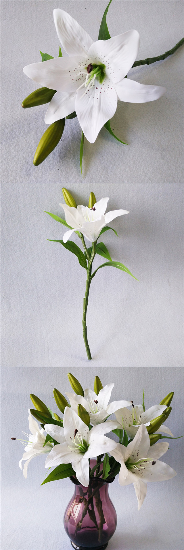 k-1068 热卖真正的触摸人造复活节迷你蜘蛛百合花为复活节