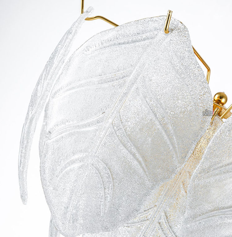 Modern luxury glass table lamp wedding heart-shaped leaf lighting for hotel and bedroom bedside