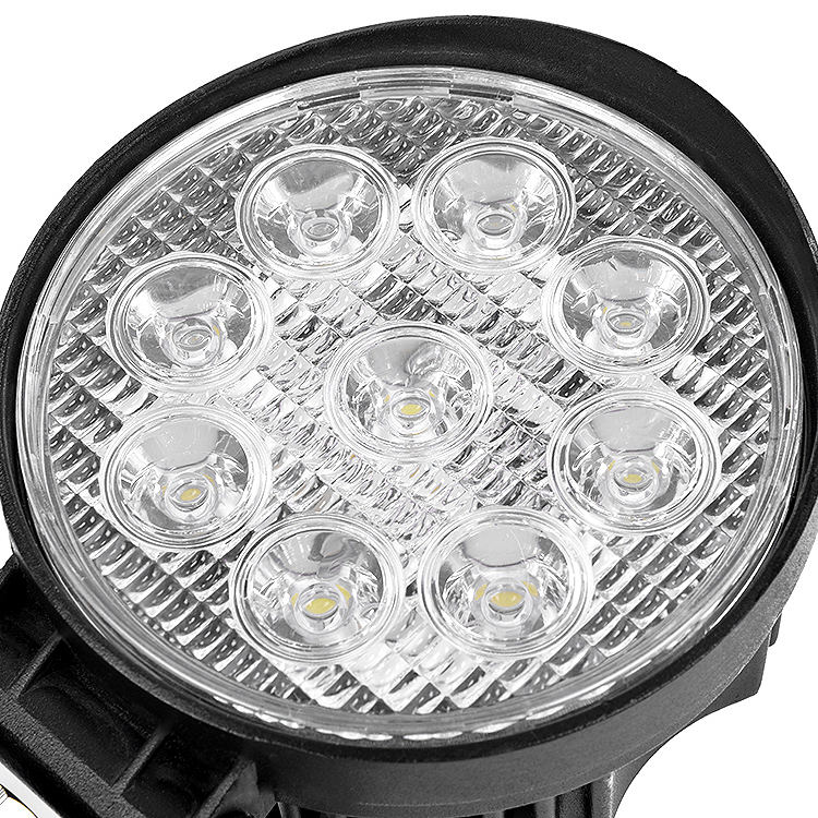 27w led 工作灯圆形 9 led 工作灯 27w 汽车用交期:foam carton包装