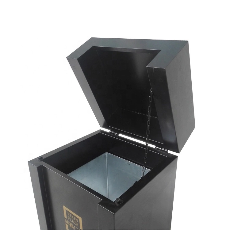 Big Size Ashtray Seperation Metal  Container Waste Recycling Stainless Steel Trash Bin