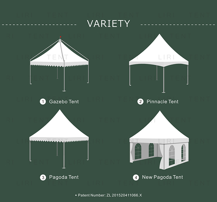 Hot Sale 10x10 PVC Event Marquee Pagoda Uganda Tents Price