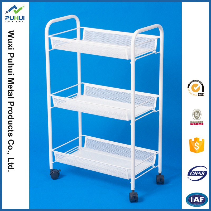 adjustable angle position mesh basket storage holder foldable home organization utility trolley