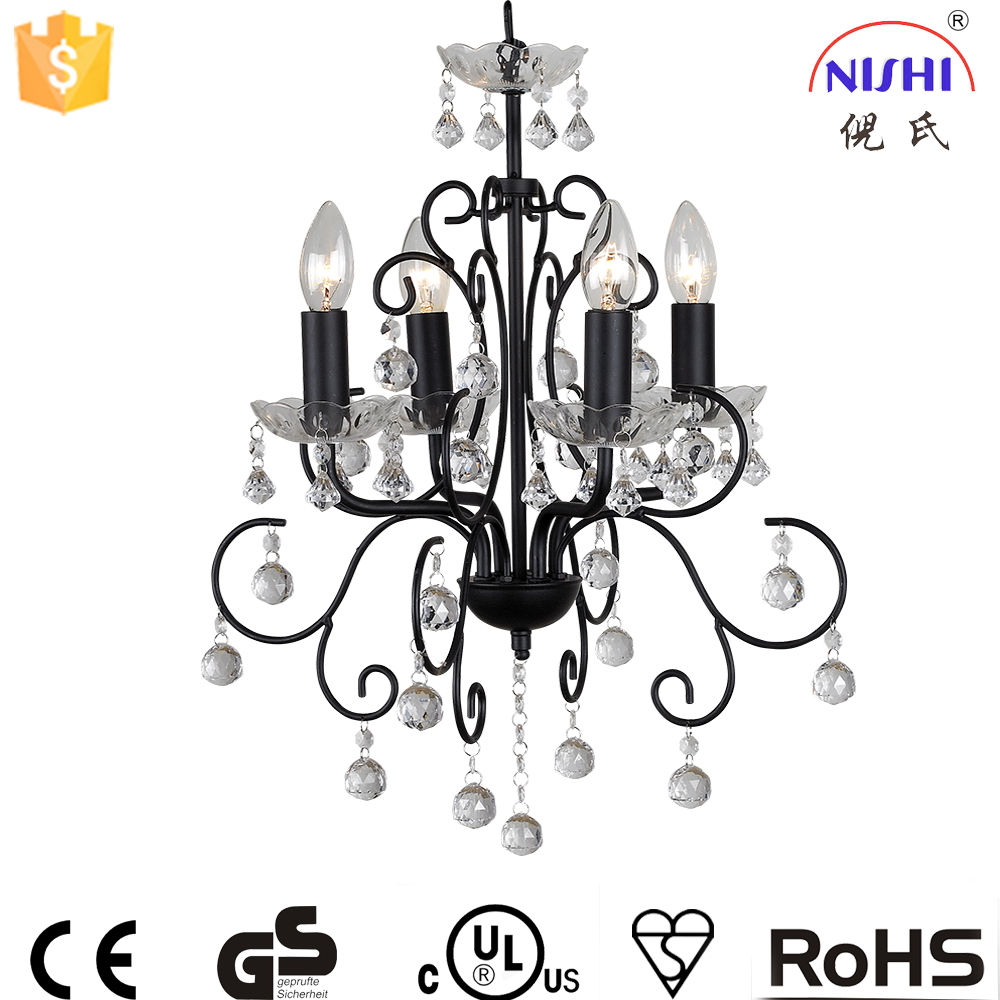 Chandeliers crystal 6 arms candle decorative pendant light