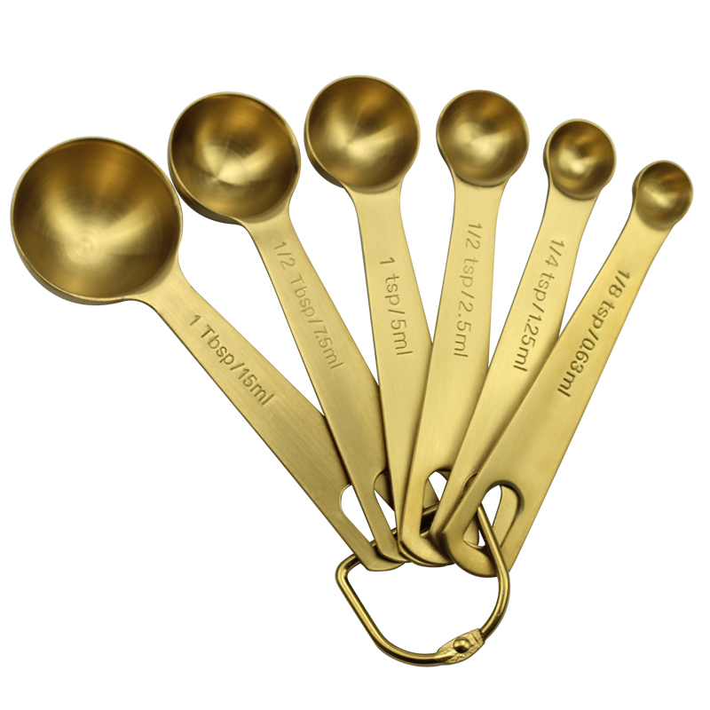 钛涂层304不锈钢测量勺套厨房测量勺 - buy measuring spoons set