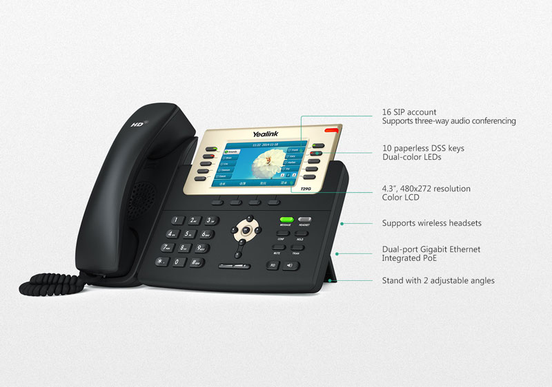 Telefone IP de Entrada Modelo Antigo Yea-link Marca T19P E2 / T21P