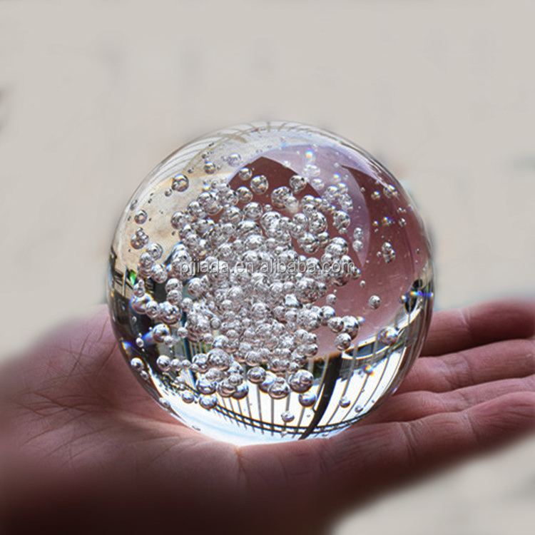 Clear Glass Bubble Ball Decor - Fengshui Crystal Sphere