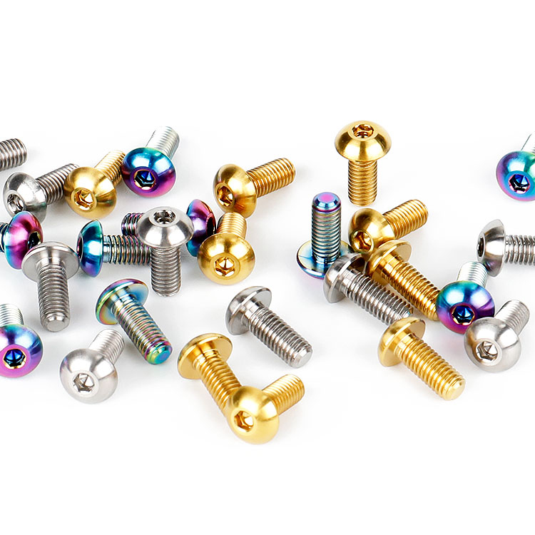 Colorful m2 m4 m5 m6 m8 m10 m12 pan head titanium screw