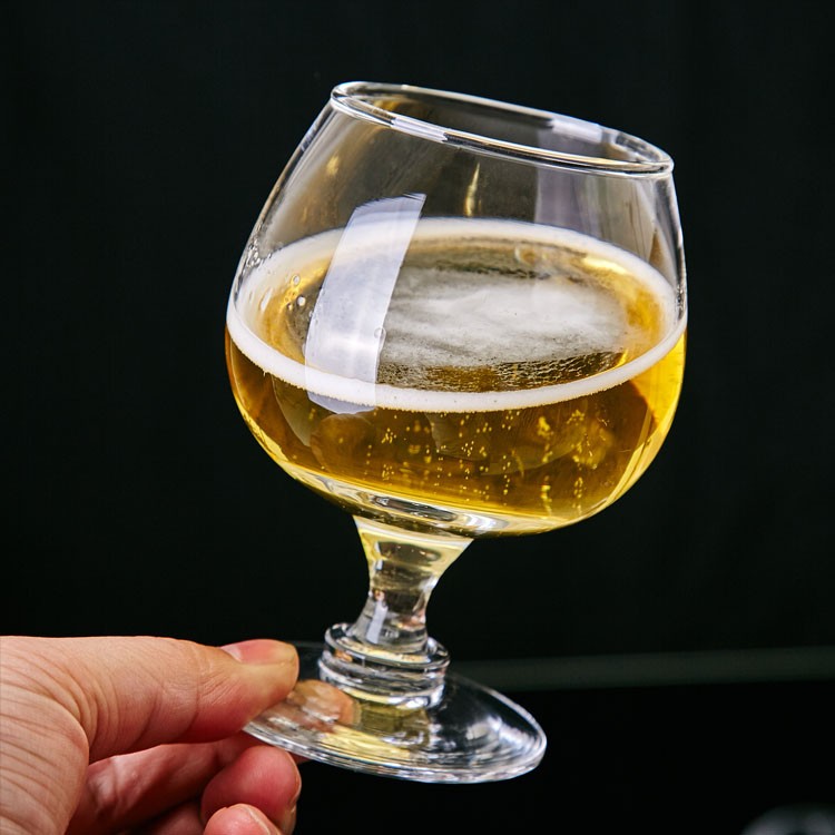Haonai 625ml Brandy Snifter Crystal Brandy Glasses Beer Whiskey Drinking Glasses Strong Sturdy High Quality and Stylish