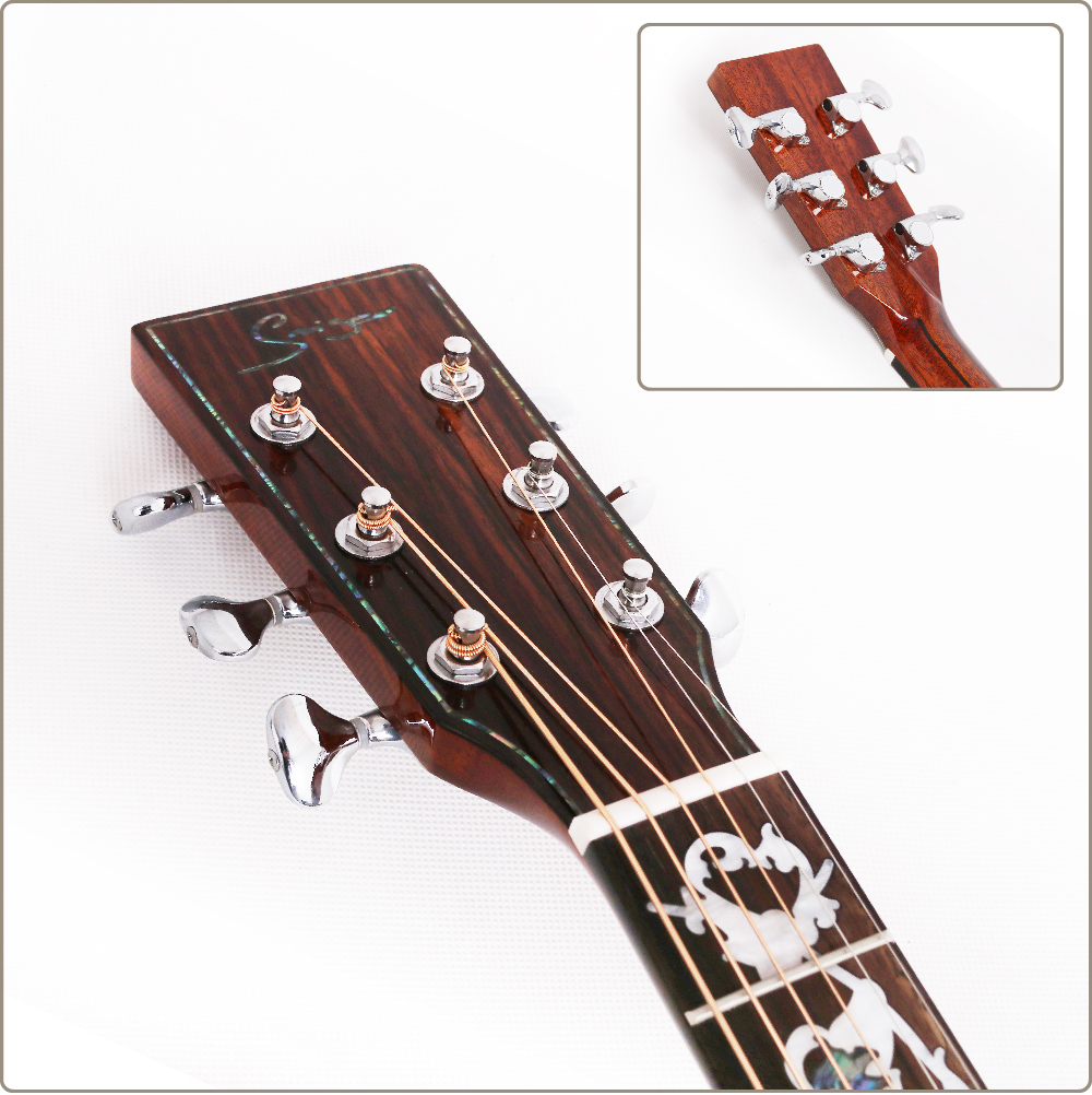 人気のカッタウェイ木製ピックガードソリッドアコースティックギター