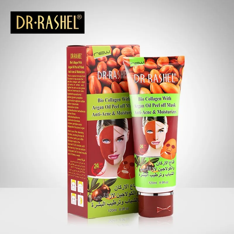 DR.RASHEL 120ml Collagen Argan Oil Anti Acne facial mask Moisture Peel Off face Mask