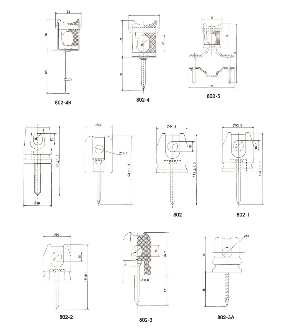 Transmission Line Screw Electrical Ceramic Insulators Low Voltage