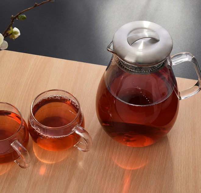 Big Capacity Safely Glass Water Jug With Handle juice and iced tea beverage carafe