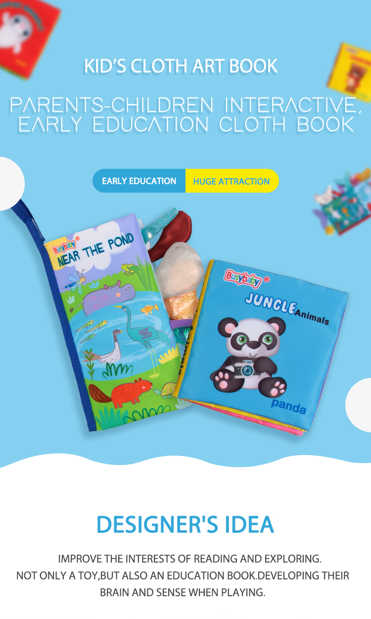 cloth book stuffed toy plush toy educational kids learning toys baby book