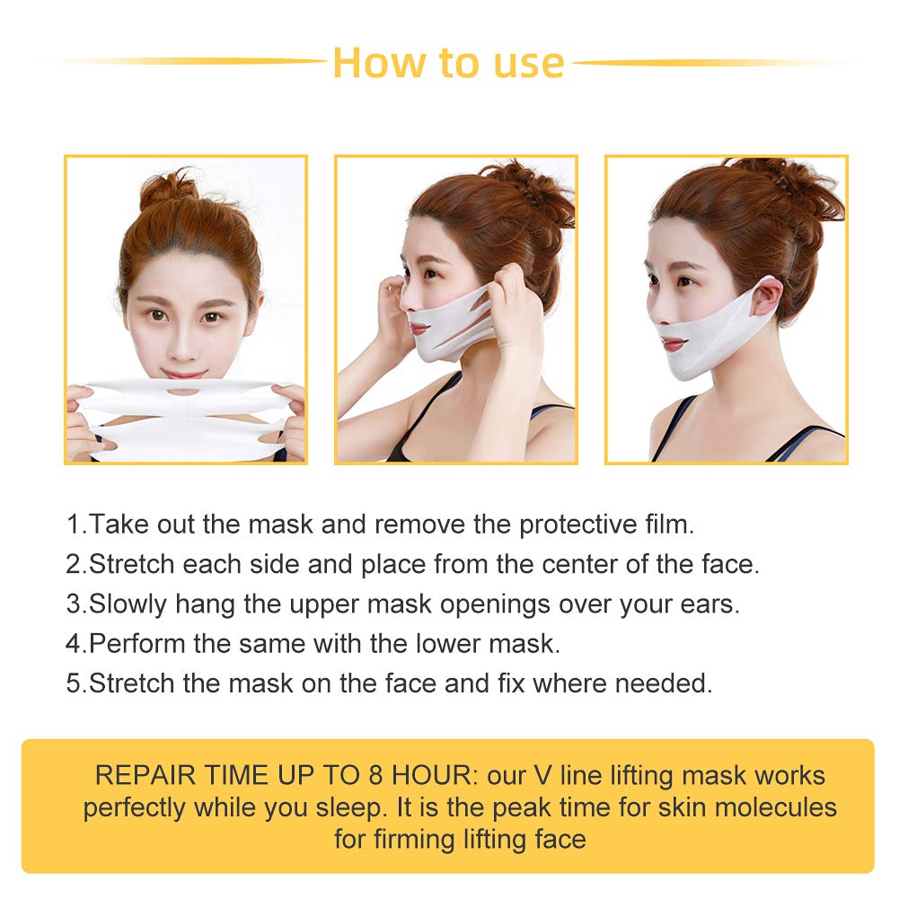 Hot Selling New Design Firming Moisturizing V Shape Line Face Mask wholesale