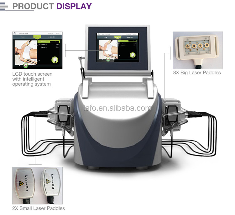 Welight loss 10 pads 650nm Professional Lipo Laser / Lipolaser Slimming Machines for sale LF-313