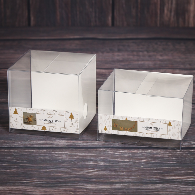 Clear Package Pvc Boxes Gifts Crafts Cases Display Cake Packaging Box