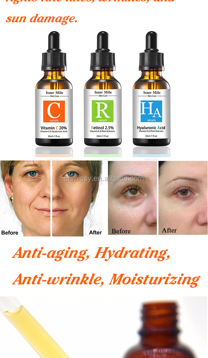 Naturals Vitamin C Serum for Face Anti-Aging Natural Hyaluronic Acid Skin Care Daily Use Yes Serum 30ML