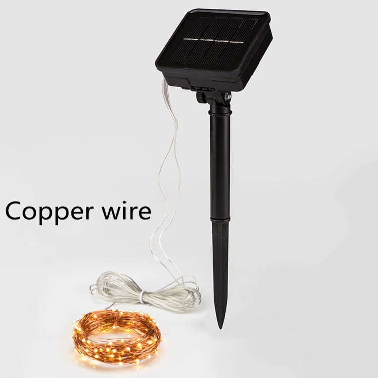 Outdoor LED Solar Light Copper Wire String Light Led  Light Chain For Christmas Decoration