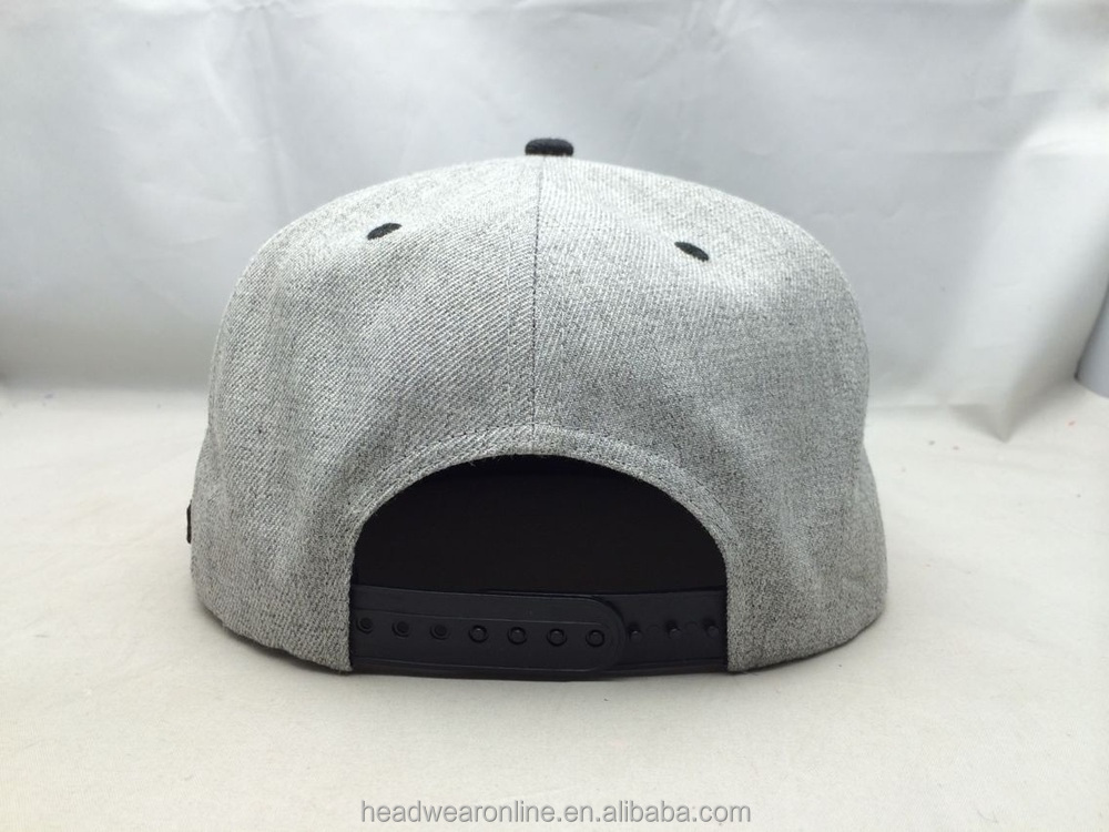 Custom 50% wool snapback hat with 3D embroidery