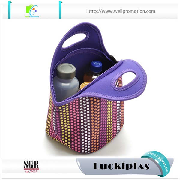 Bolsa de almuerzo grande de neopreno, bolsa de almuerzo de entrega de alimentos de tela de neopreno, bolsa de almuerzo elegante