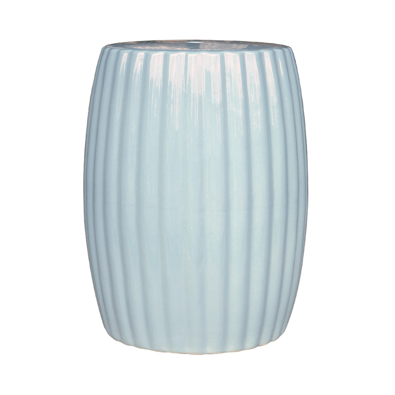 Jingdezhen ceramic drum stool flower stand with different color for hotel and home decoration wholesale retail