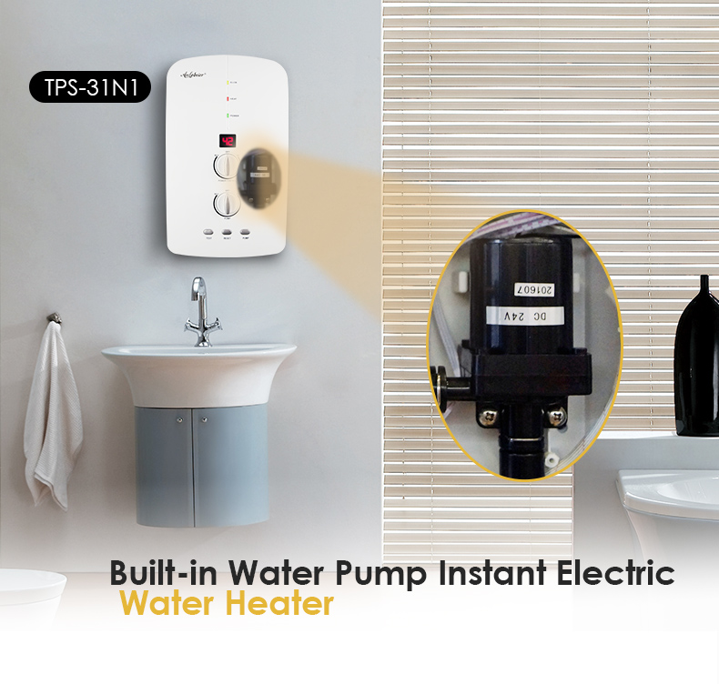 Portable Bathtub Mini Instant Hot Shower Water Heater Electric Shower Tankless Water Heater With Pump For Bathroom