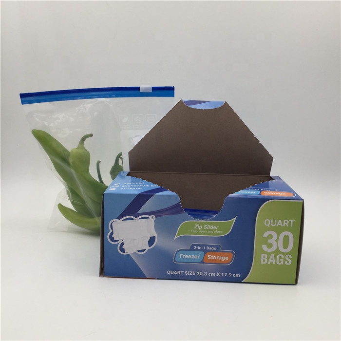 ECO FRIENDLY 3 Mil Clothing Zip Custom Child Proof Clear PE Slider Zipper Bag