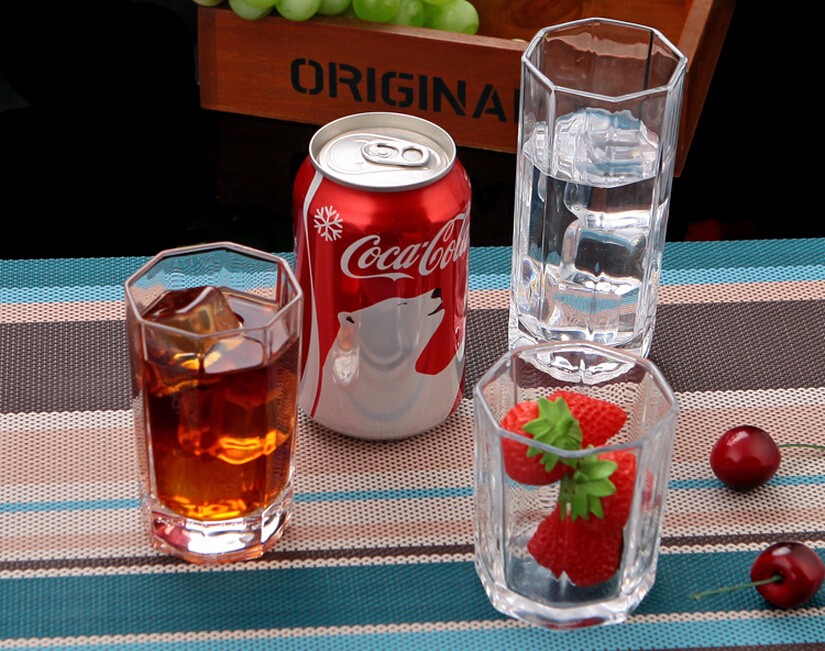octagon shaped glass tea &juice cup