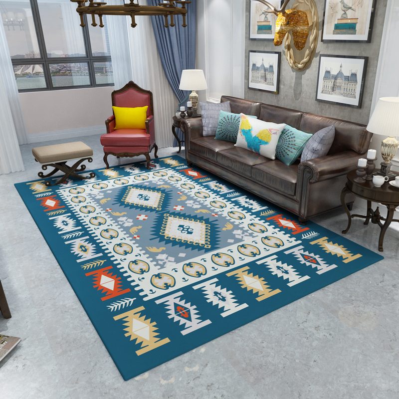 Northern Europe Concise Style Living Room Floor Mat Custom Wholesale Cheap PVC 3D Printed Office Carpet